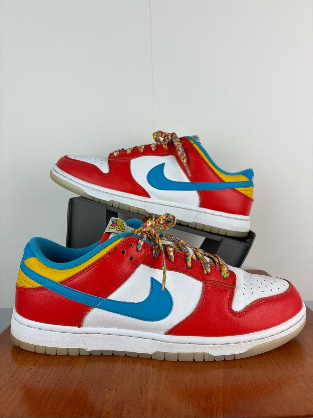 Nike Sneakers Red Blue White with Yellow Accents